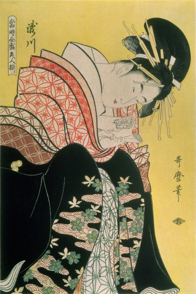 Takigawa from the Tea-House, Ogi by Kitagawa Utamaro
